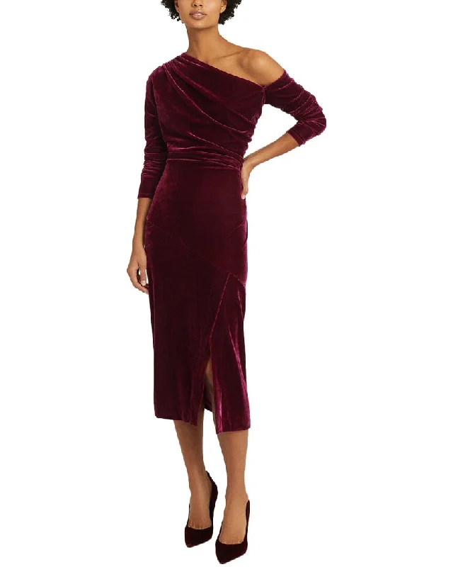 Act Now Reiss Bella Velvet Midi Dress