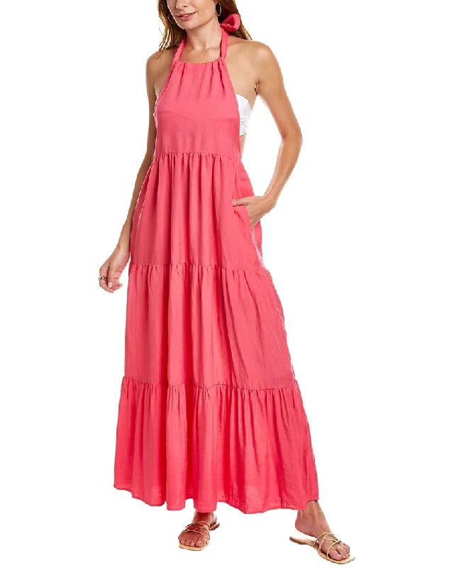 Today's Special Solid & Striped The Britney Linen-Blend Maxi Dress