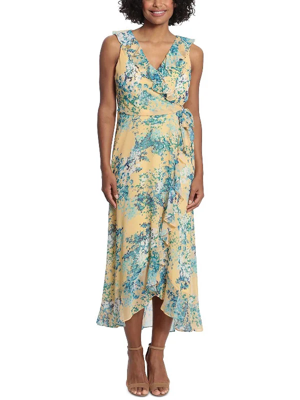 Great Deals Womens Faux Wrap Long Maxi Dress