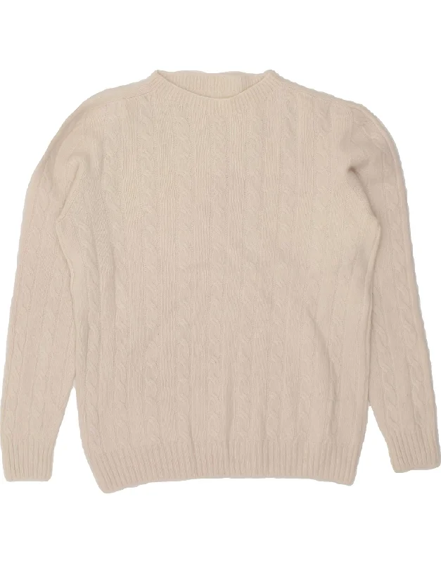 Special Promotion VINTAGE Womens Crew Neck Jumper Sweater UK 12 Medium Off White