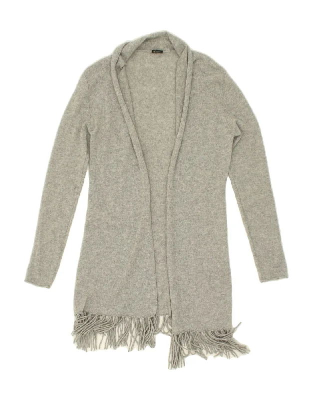 Deep Discounts GC FONTANA Womens Longline Cardigan Sweater IT 36 XS Grey Wool
