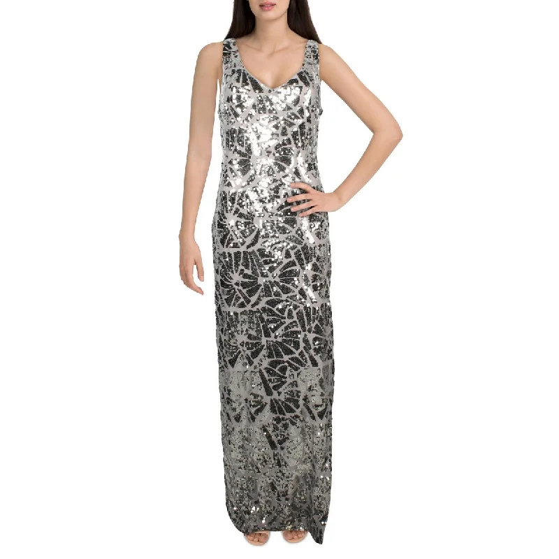 Seasonal Clearance Womens Sequined Maxi Evening Dress