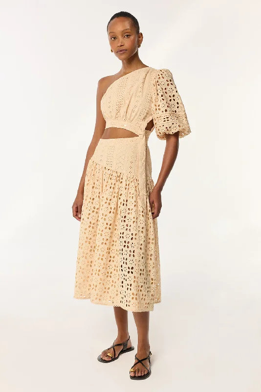 Big Savings Long Dress Chantal - Cream