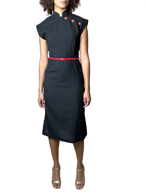Bargain Prices Original 1980's Vintage Chelsea Girl Little Black Dress UK 10 - 14