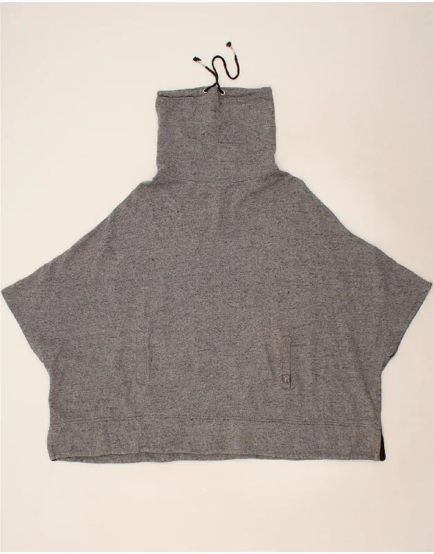 Closeout JOULES Womens Short Sleeve Roll Neck Sweatshirt Jumper UK 16 Large Grey