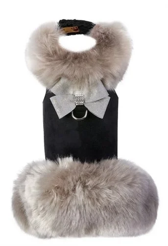 Savings Spectacular Susan Lanci Soft Silver Fox Coat with Platinum Glitzerati Nouveau Bow