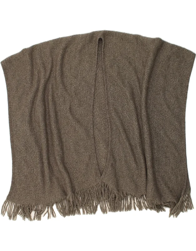 Act Fast VINTAGE Womens Poncho Cardigan Sweater One Size Grey