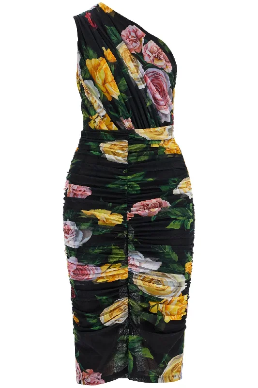 Can't Miss Dolce & Gabbana Women's Elegant  Dress In Polyamide With Floral Pattern For Cocktails And Evenings