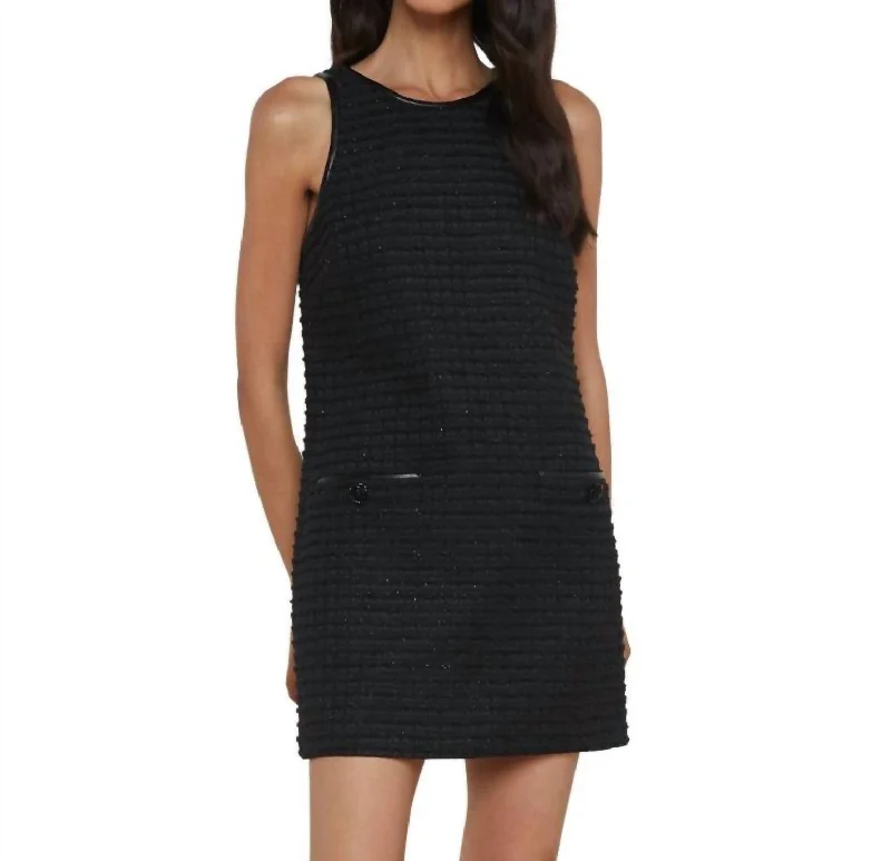 Exclusive Preview Florian Shift Dress In Black/ Black Rose