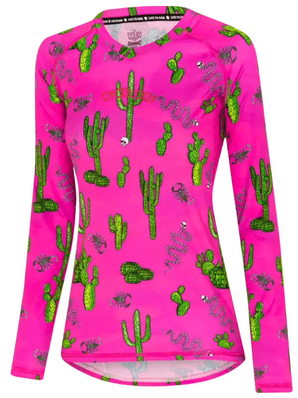 Seasonal Sale Totally Cactus Women's Long Sleeve MTB Jersey