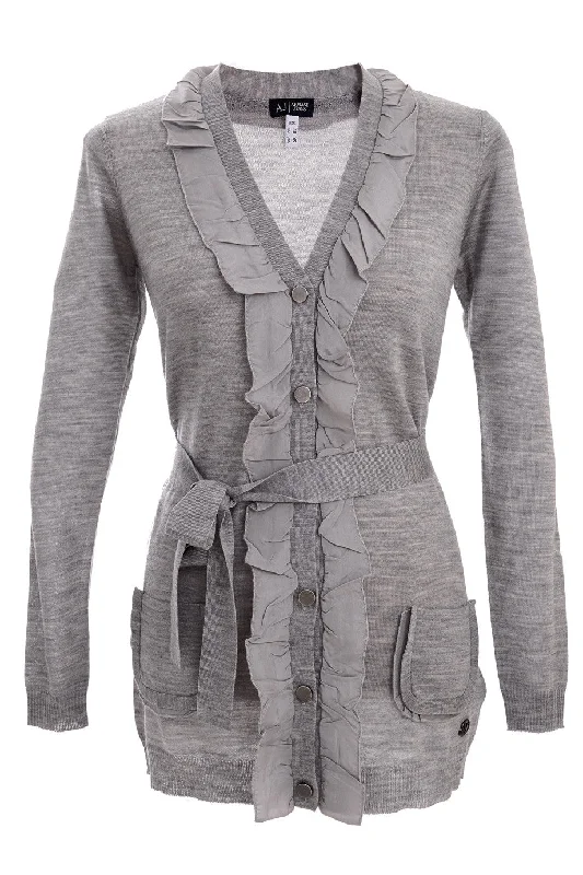 Exclusive Deal ARMANI JEANS IVA Grey Ruffled Jacket
