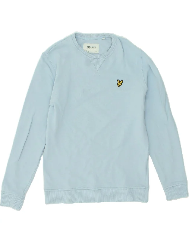 Discount Mania LYLE & SCOTT Womens Sweatshirt Jumper UK 10 Small Blue Cotton