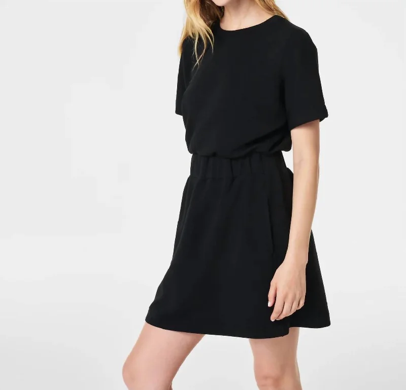 Weekend Flash Sale Airessentials Cinched T-Shirt Dress In Black
