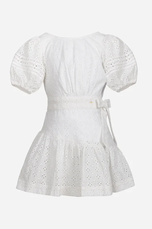Limited Availability Kids Mini Dress Chantal - Natural White
