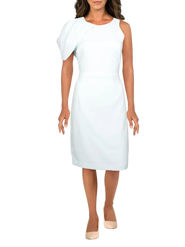 Special Savings Aldo Womens Ruffled One Shoulder Sheath Dress