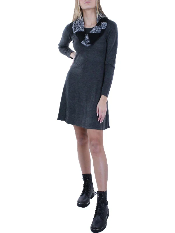 Special Buy Juniors Womens Ribbed Mini Sweaterdress