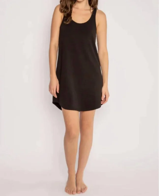 Deep Discounts Jammie Essentials Dress In Black