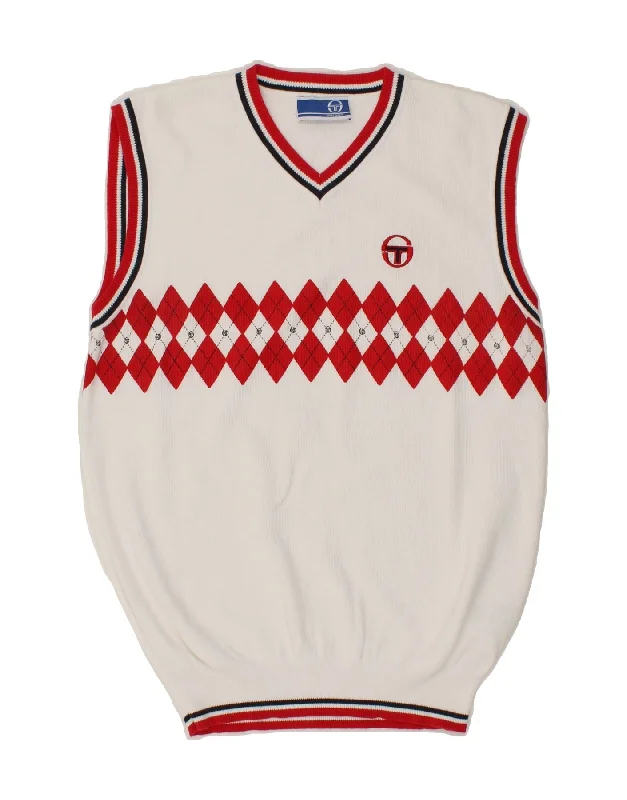 Special Discount SERGIO TACCHINI Womens Vest Tank Top UK 18 XL White Argyle/Diamond Cotton Special Discount SERGIO TACCHINI Womens Vest Tank Top UK 18 XL White Argyle/Diamond Cotton
