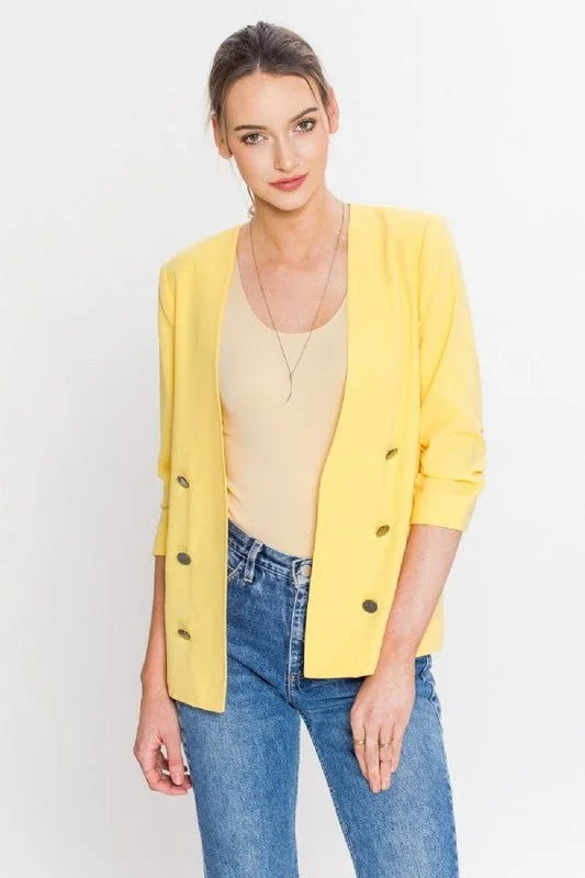 Deal Mania Open Blazer W/ Buttons