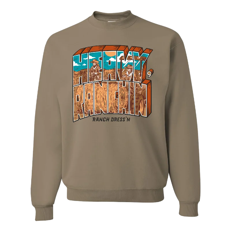 Crazy Savings HEAVY RANCHIN' SANDSTONE CREWNECK