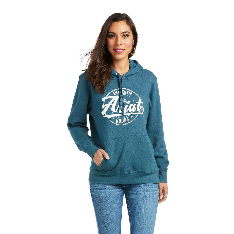 Today Only Ariat Women's REAL Arm Logo Hoodie, Teal
