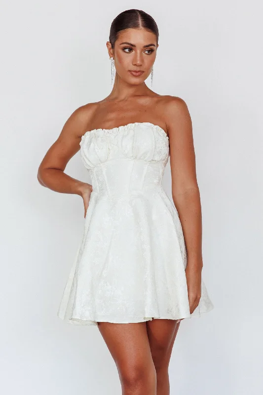 Daily Specials Savanna Corset Bodice Mini Dress Ivory