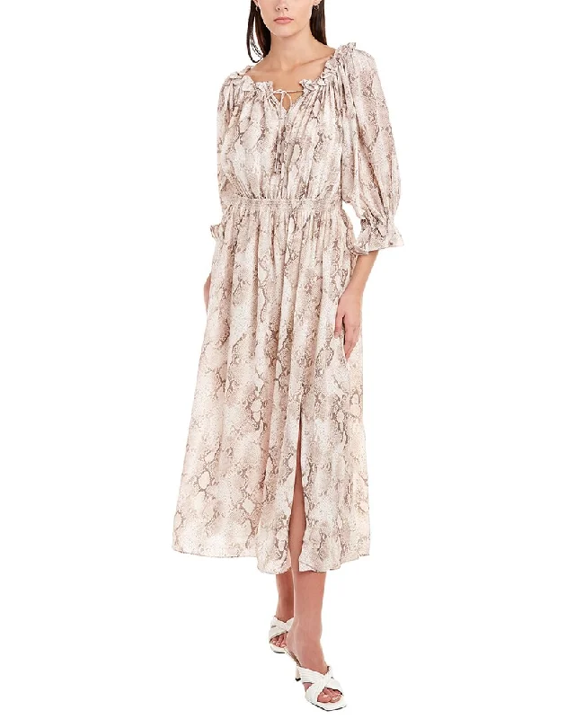 Super Sale Elie Tahari Tie Front Midi Dress