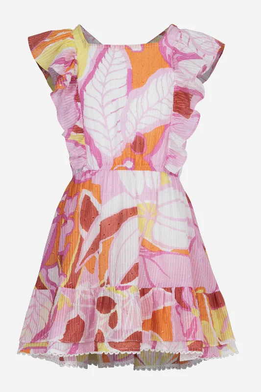Savings Galore Mini Dress Kora for girls - Pink Macro Lilium
