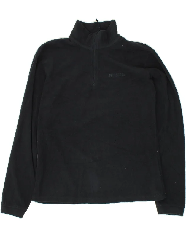 Now or Never MOUNTAIN WAREHOUSE Womens Zip Neck Fleece Jumper UK 14 Medium Black