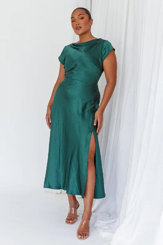 Deal of the Day Lucinda Twist Back Midi Dress Jade