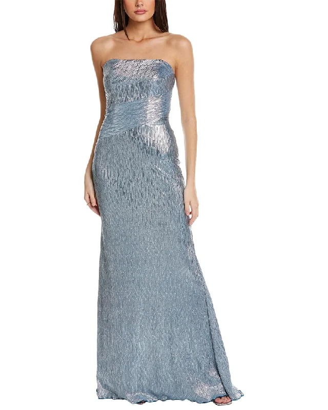 Limited Quantity Rene Ruiz Metallic Strapless Gown