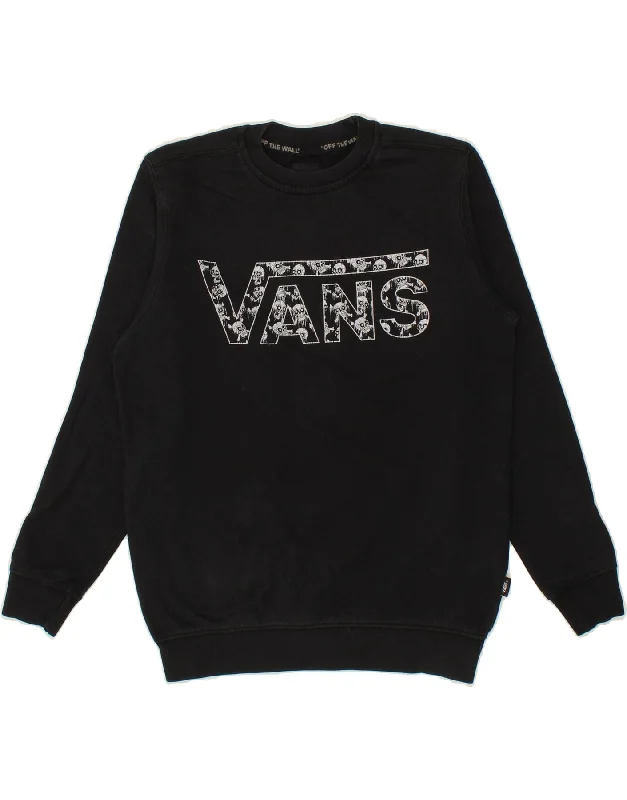 Savings Spectacular VANS Womens Graphic Sweatshirt Jumper UK 14 Medium Black Cotton
