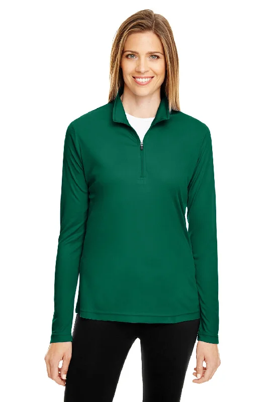 Special Discount Team 365 Womens Zone Performance Moisture Wicking 1/4 Zip Sweatshirt - Forest Green Special Discount Team 365 Womens Zone Performance Moisture Wicking 1/4 Zip Sweatshirt - Forest Green