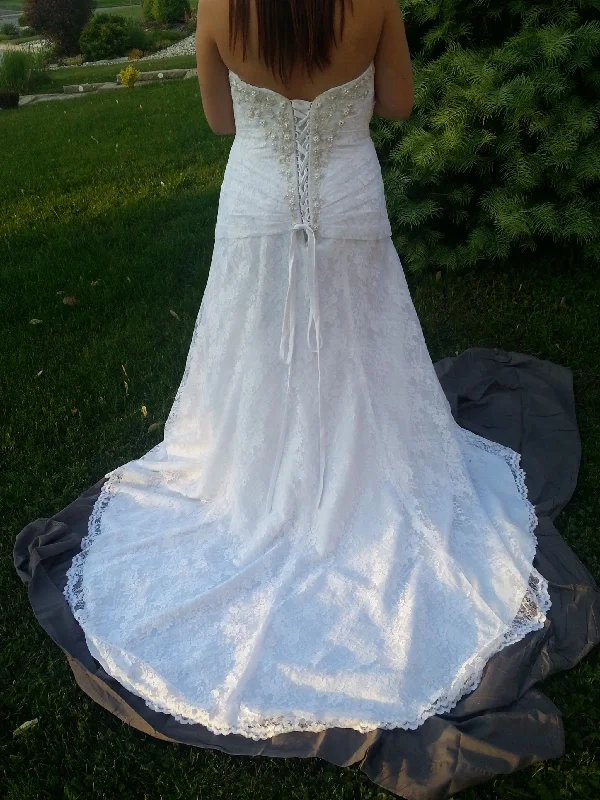 Best Seller David's Bridal Strapless lace fit & flair 9YP3344