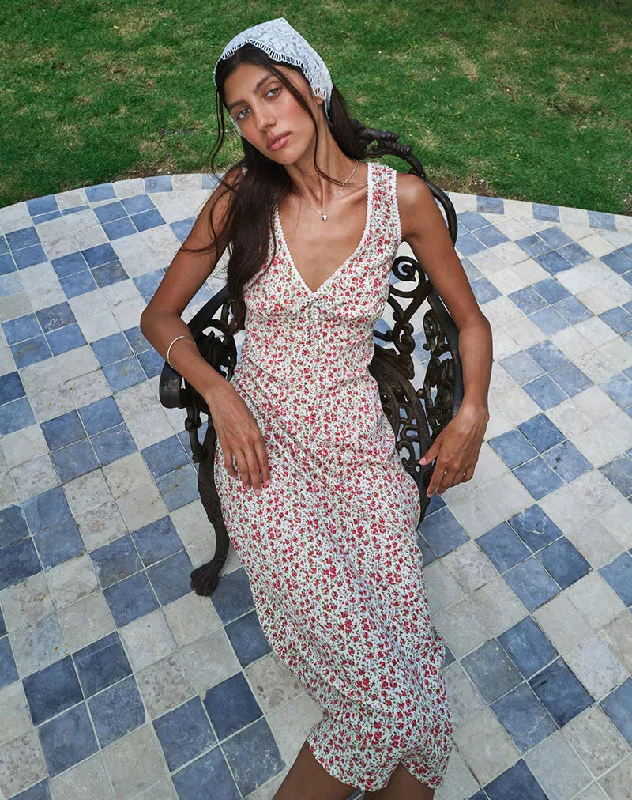 Take Advantage Lavisha Midi Dress in Pretty Ditsy