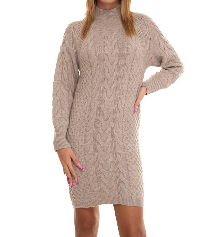 Big Discounts Chona Camel Knit Mini Dress In Taupe