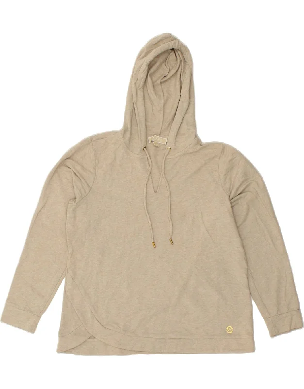 Early Access MICHAEL KORS Womens Hoodie Jumper UK 18 XL Grey Cotton