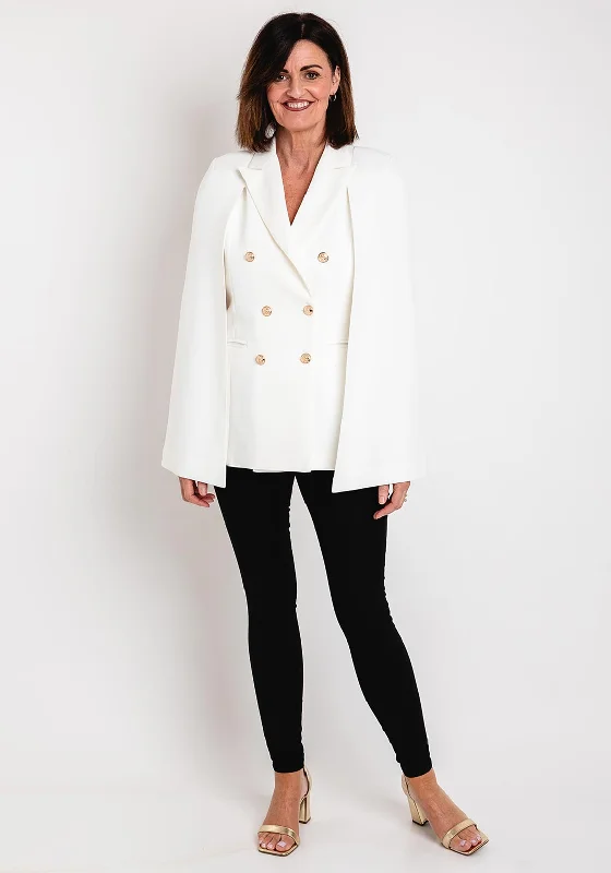 Stock Clearance Serafina Collection Cape Sleeve Blazer, White