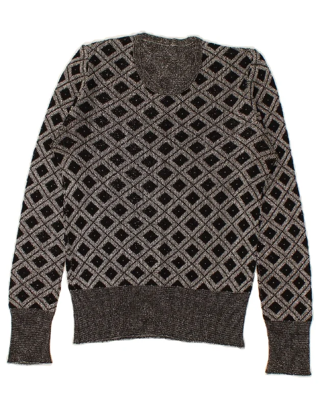 The Best Prices VINTAGE Womens Crew Neck Jumper Sweater UK 8 Small Grey Argyle/Diamond The Best Prices VINTAGE Womens Crew Neck Jumper Sweater UK 8 Small Grey Argyle/Diamond