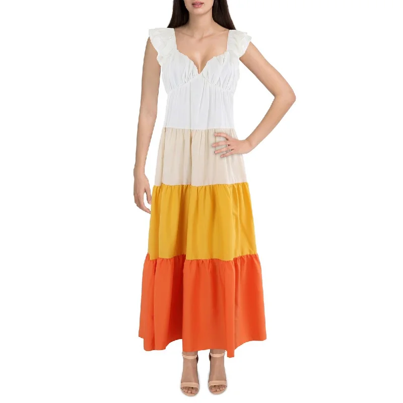 TIME-Limited Offer Womens Full Length Tiered Maxi Dress