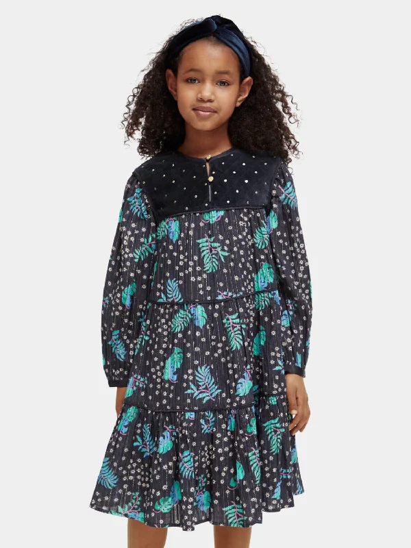 Final Markdown Kids - All-over printed velvet detail