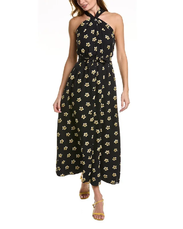 Price Smash Oscar de la Renta Blossom Georgette Silk Dress