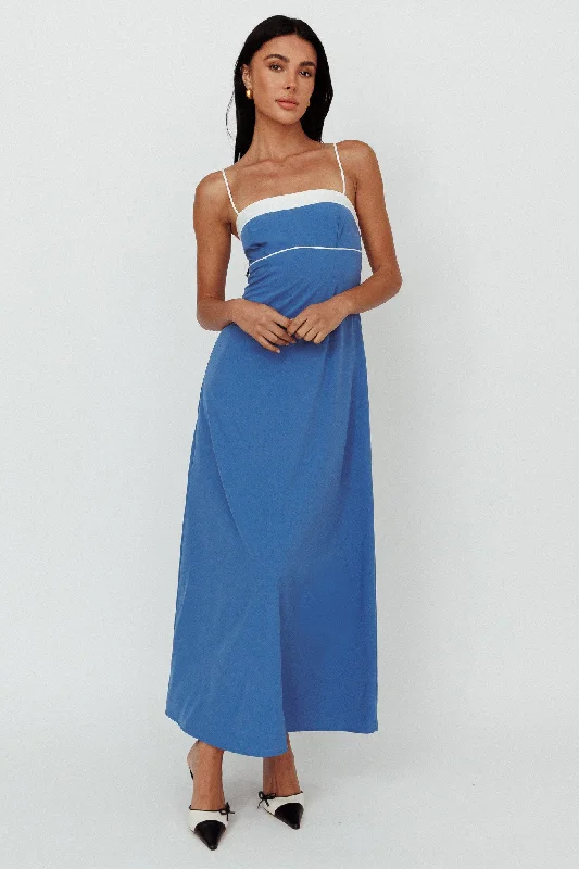 Online Only Taera Cami Strap Midi Dress Blue