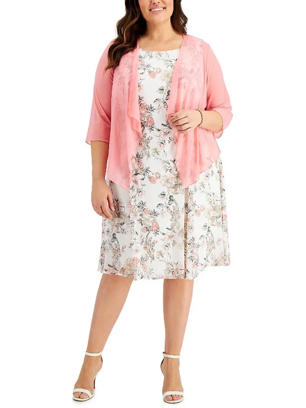 New Deals Plus Womens 2 PC Jacket Two Piece Dress