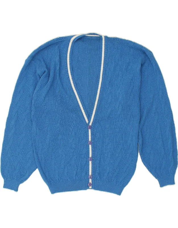 Exclusive Savings VINTAGE Womens Cardigan Sweater UK 16 Large Blue