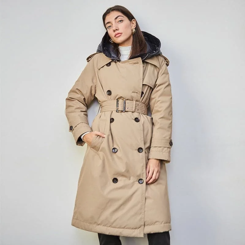 Season Finale Sale DressBetty - Winter British Duck Down Trench Coat