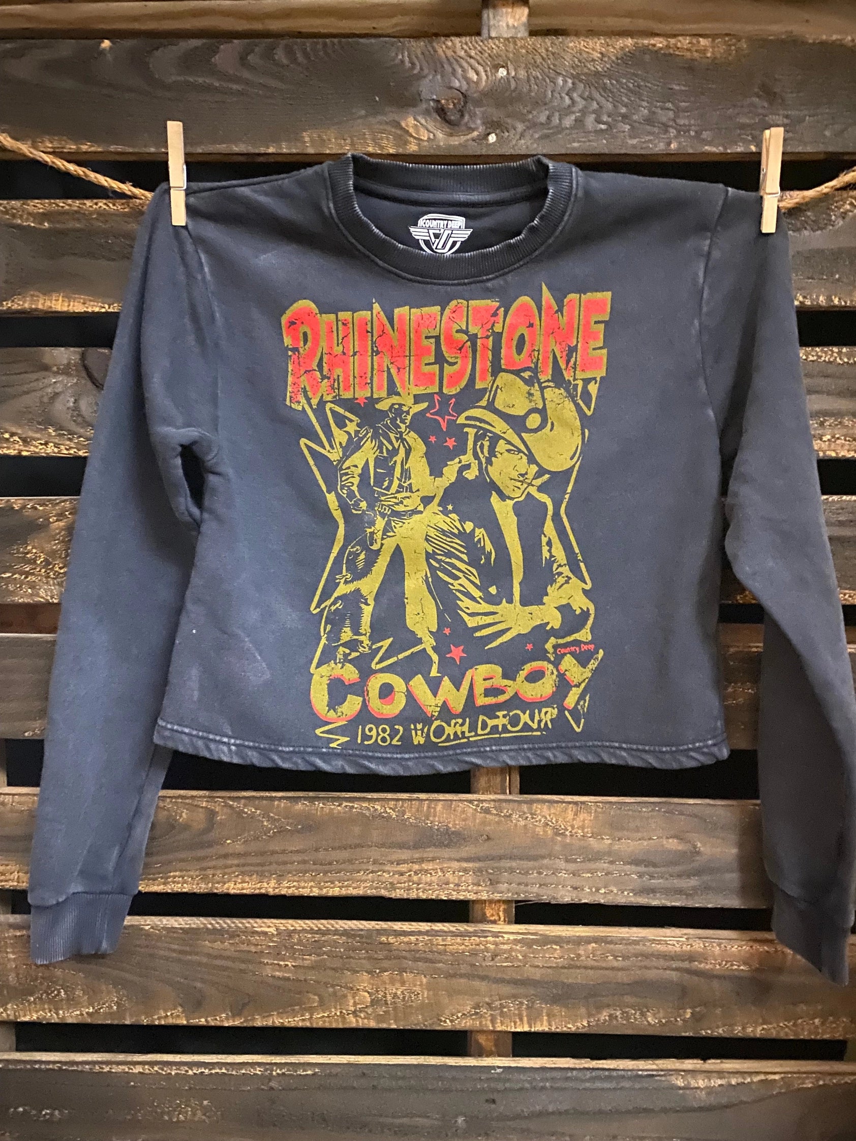 Deal Mania RHINESTONE COWBOY | CREWNECK