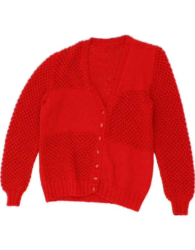 Price Cut VINTAGE Womens Cardigan Sweater UK 16 Large Red