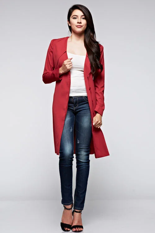 Limited Time Button Down Jacket W/ Waist Band