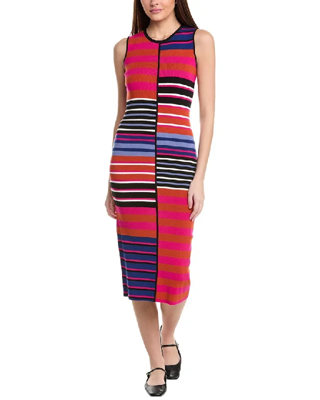 Final Clearance Elie Tahari The Selina Garden Stripe Sweaterdress